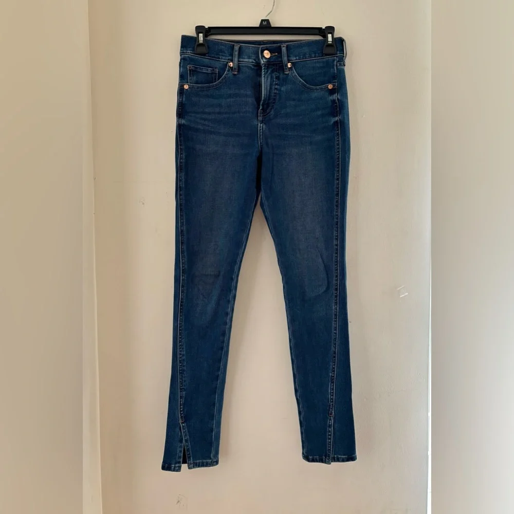 Express Women’s Skinny Mid Rise Medium Jeans Wash size 00R - Picture 3 of 6